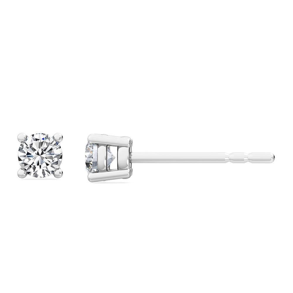 18K 0.10 ctw Round Lab Grown Four Prong Studs - Lab Grown Diamonds Australia