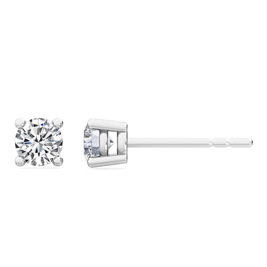 18K 0.30 ctw Round Lab Grown Four Prong Studs - Lab Grown Diamonds Australia