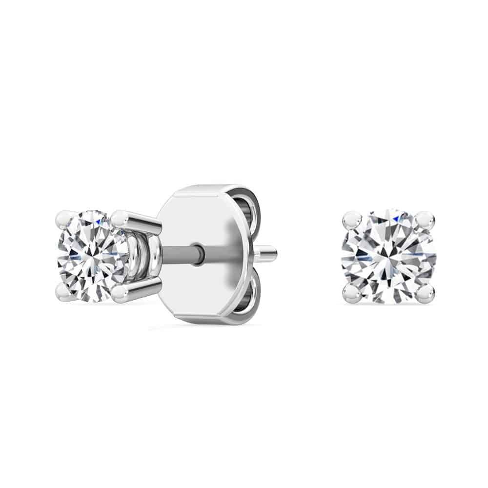 18K 0.30 ctw Round Lab Grown Four Prong Studs - Lab Grown Diamonds Australia