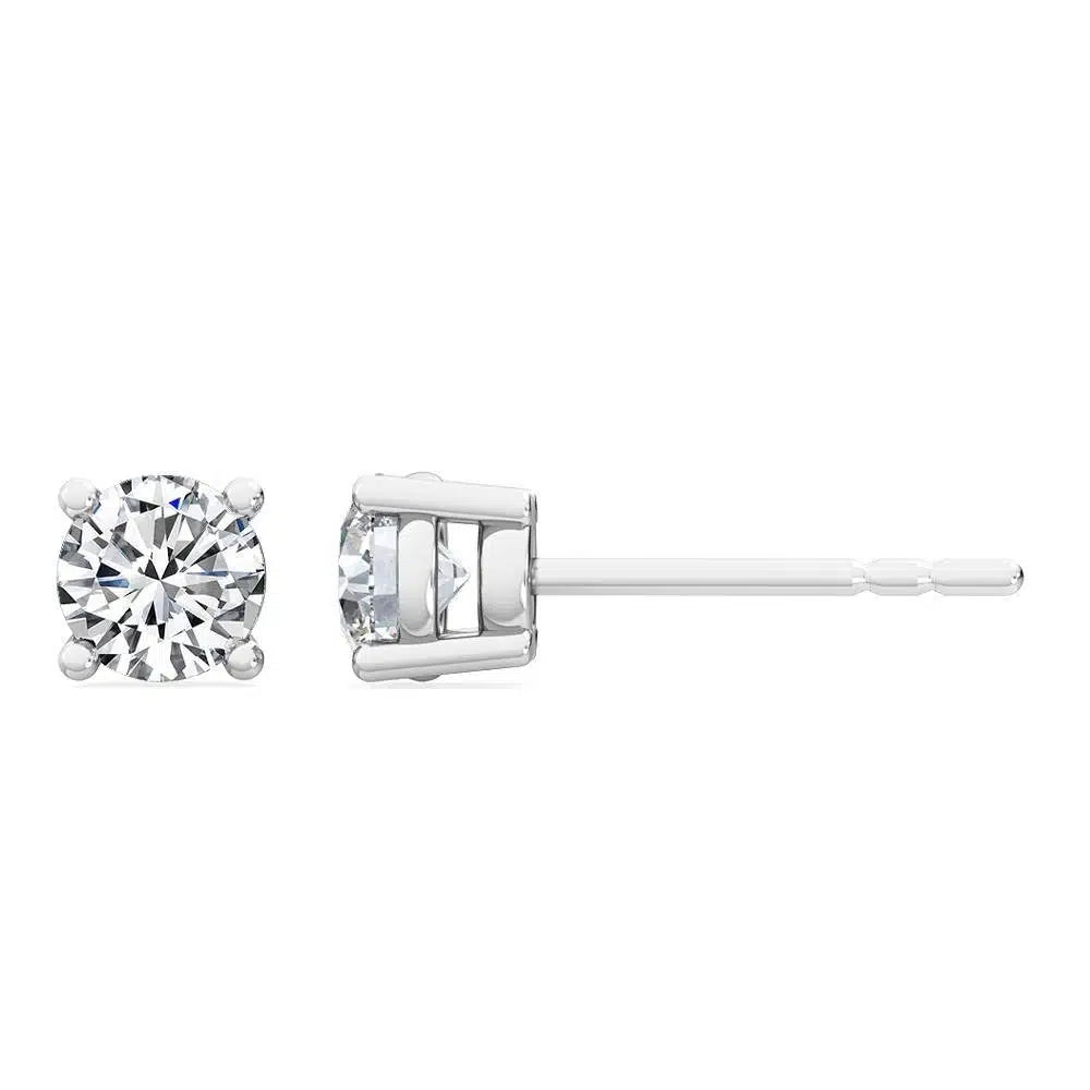 18K 0.40 ctw Round Lab Grown Four Prong Studs - Lab Grown Diamonds Australia