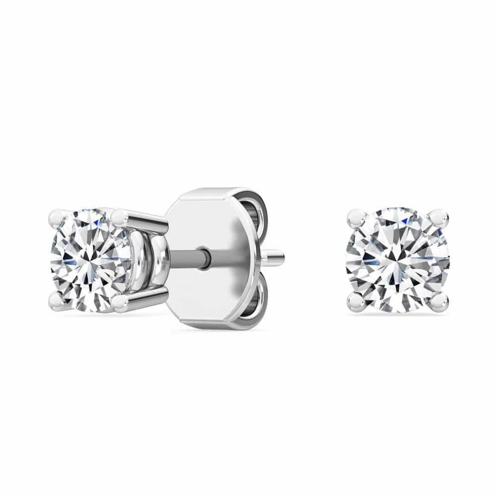 18K 0.40 ctw Round Lab Grown Four Prong Studs - Lab Grown Diamonds Australia