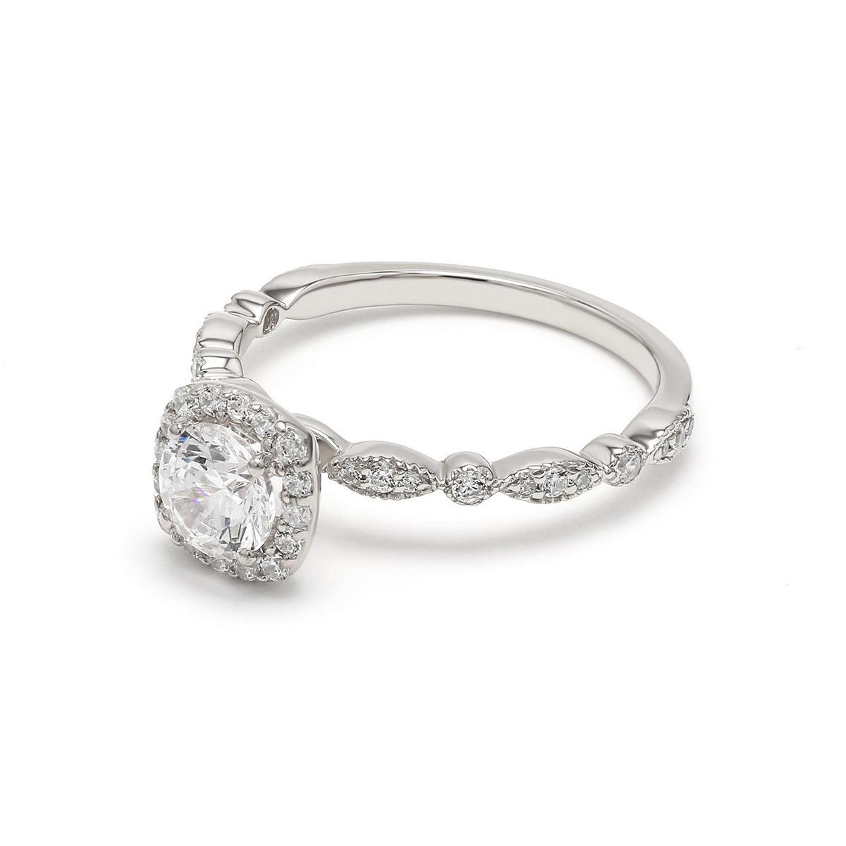 18K White Gold Lab Grown Halo Engagement Ring ( Setting Only ) - Lab Grown Diamonds Australia