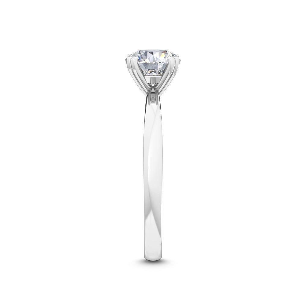 18K White Gold Lab Grown Double Claw Solitaire Ring ( Setting Only ) - Lab Grown Diamonds Australia
