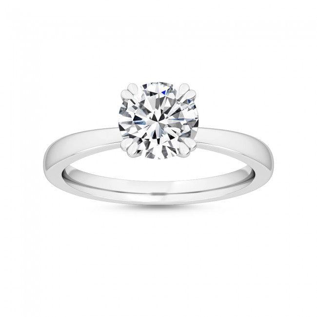 18K White Gold Lab Grown Double Claw Solitaire Ring ( Setting Only ) - Lab Grown Diamonds Australia