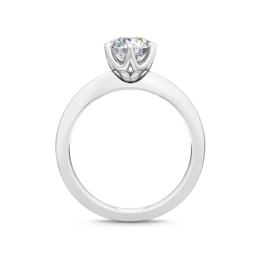 18K White Gold Lab Grown Solitaire Ring ( Setting Only ) - Lab Grown Diamonds Australia