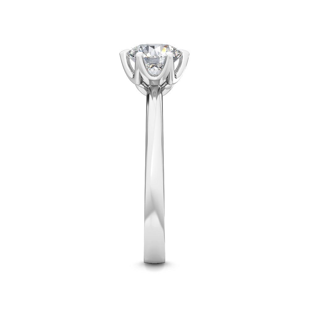 18K White Gold Lab Grown Solitaire Ring ( Setting Only ) - Lab Grown Diamonds Australia
