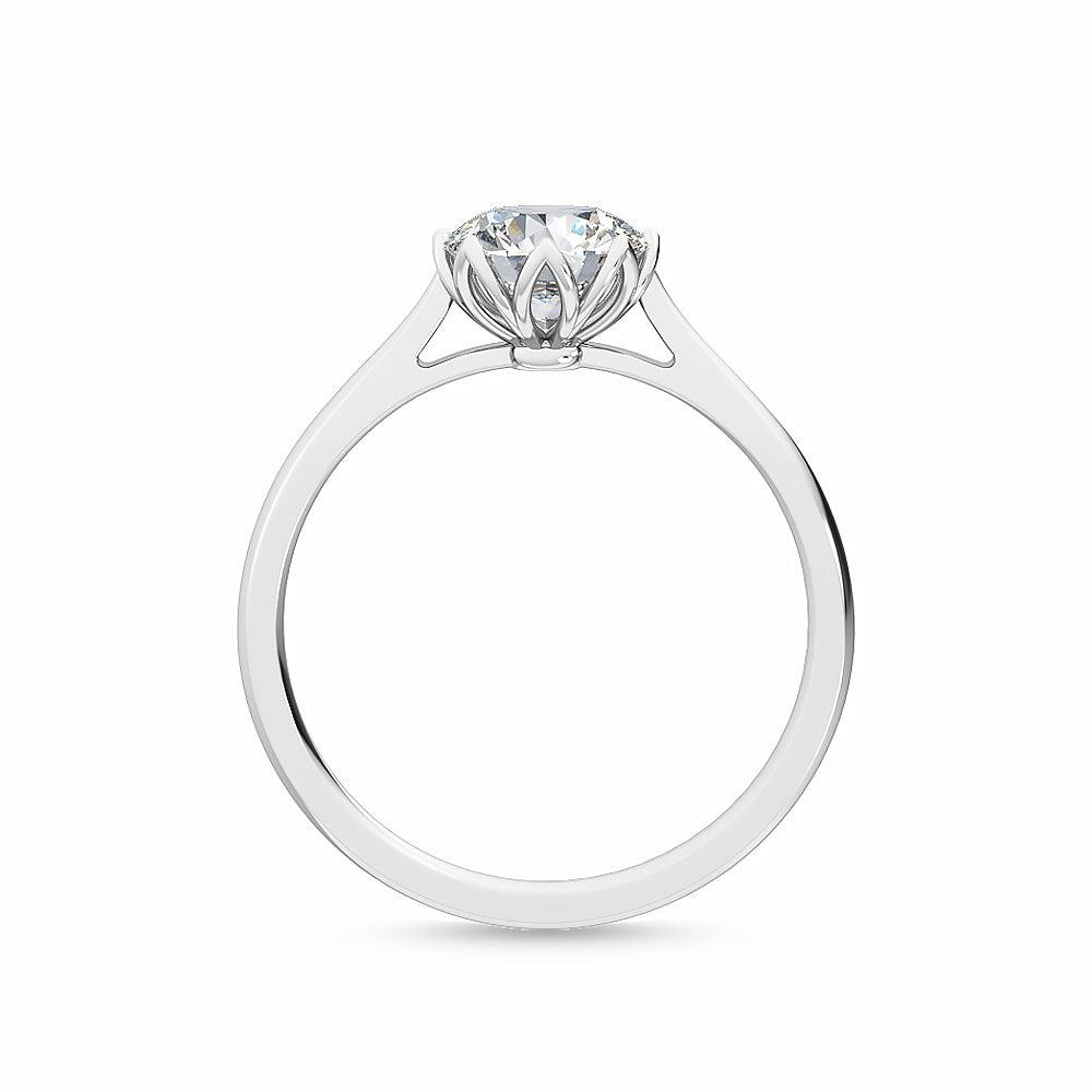 18K White Gold Lab Grown Solitaire Ring ( Setting Only ) - Lab Grown Diamonds Australia