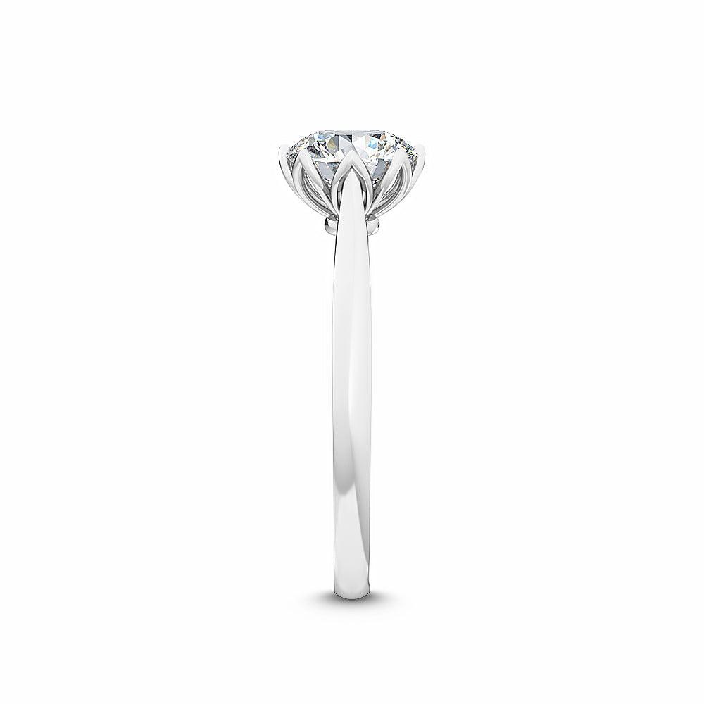 18K White Gold Lab Grown Solitaire Ring ( Setting Only ) - Lab Grown Diamonds Australia