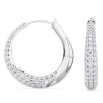 1ct White Gold Lab Grown Diamond Hoop Earrings - Lab Grown Diamonds Australia