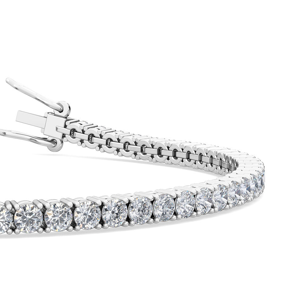 18K White Gold 4ct. tw. Lab Grown Diamond Tennis Bracelet - Lab Grown Diamonds Australia