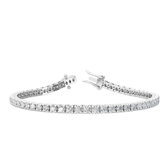 18K White Gold 5ct. tw. Lab Grown Diamond Tennis Bracelet - Lab Grown Diamonds Australia