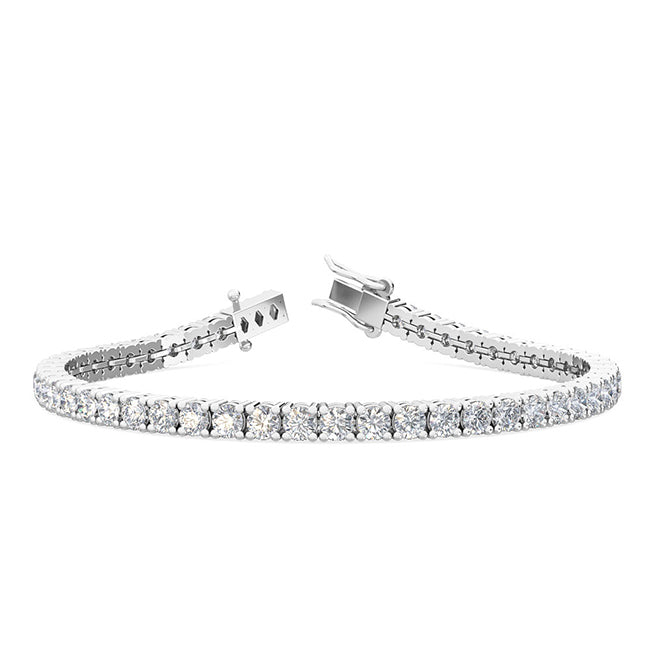 18K White Gold 6ct. tw. Lab Grown Diamond Tennis Bracelet - Lab Grown Diamonds Australia