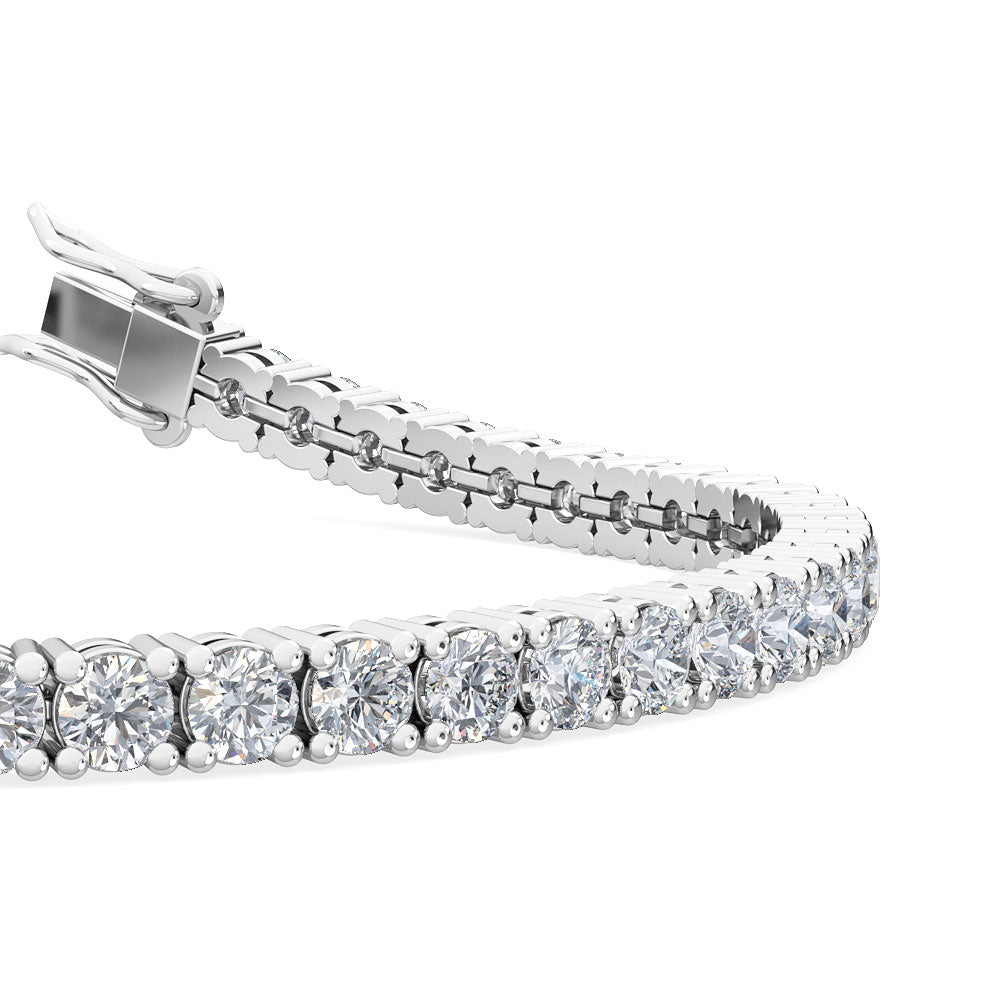 18K White Gold 6ct. tw. Lab Grown Diamond Tennis Bracelet - Lab Grown Diamonds Australia