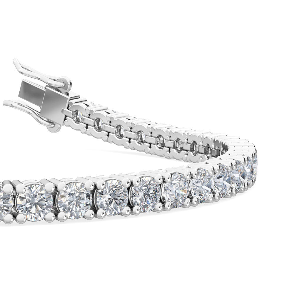 18K White Gold 7ct. tw. Lab Grown Diamond Tennis Bracelet - Lab Grown Diamonds Australia