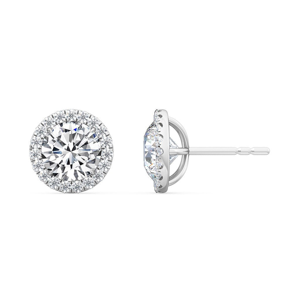 Super Special 1.1ct Lab Grown Halo Diamond Stud Earrings
