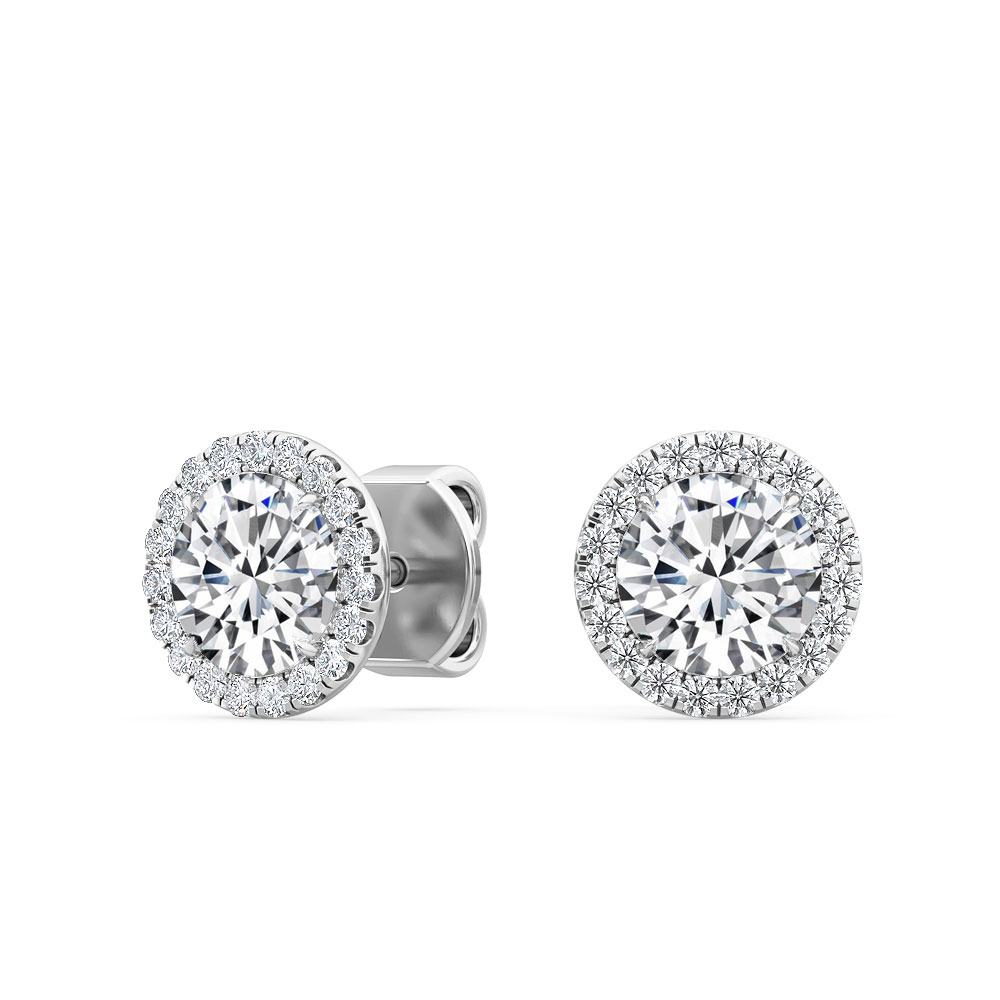 Super Special 1.1ct Lab Grown Halo Diamond Stud Earrings