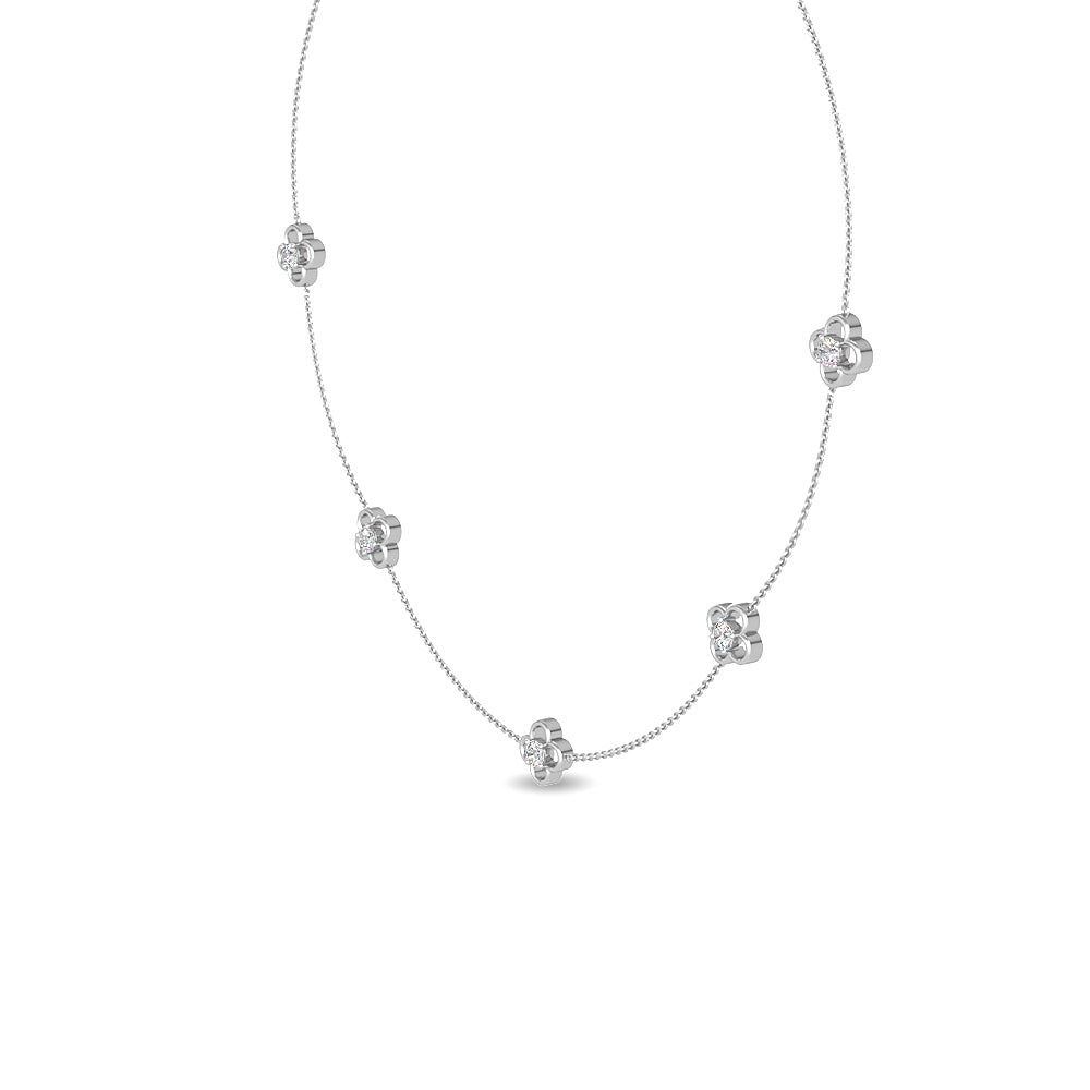 10k White Gold Lab Grown Diamond Necklace - Lab Grown Diamonds Australia