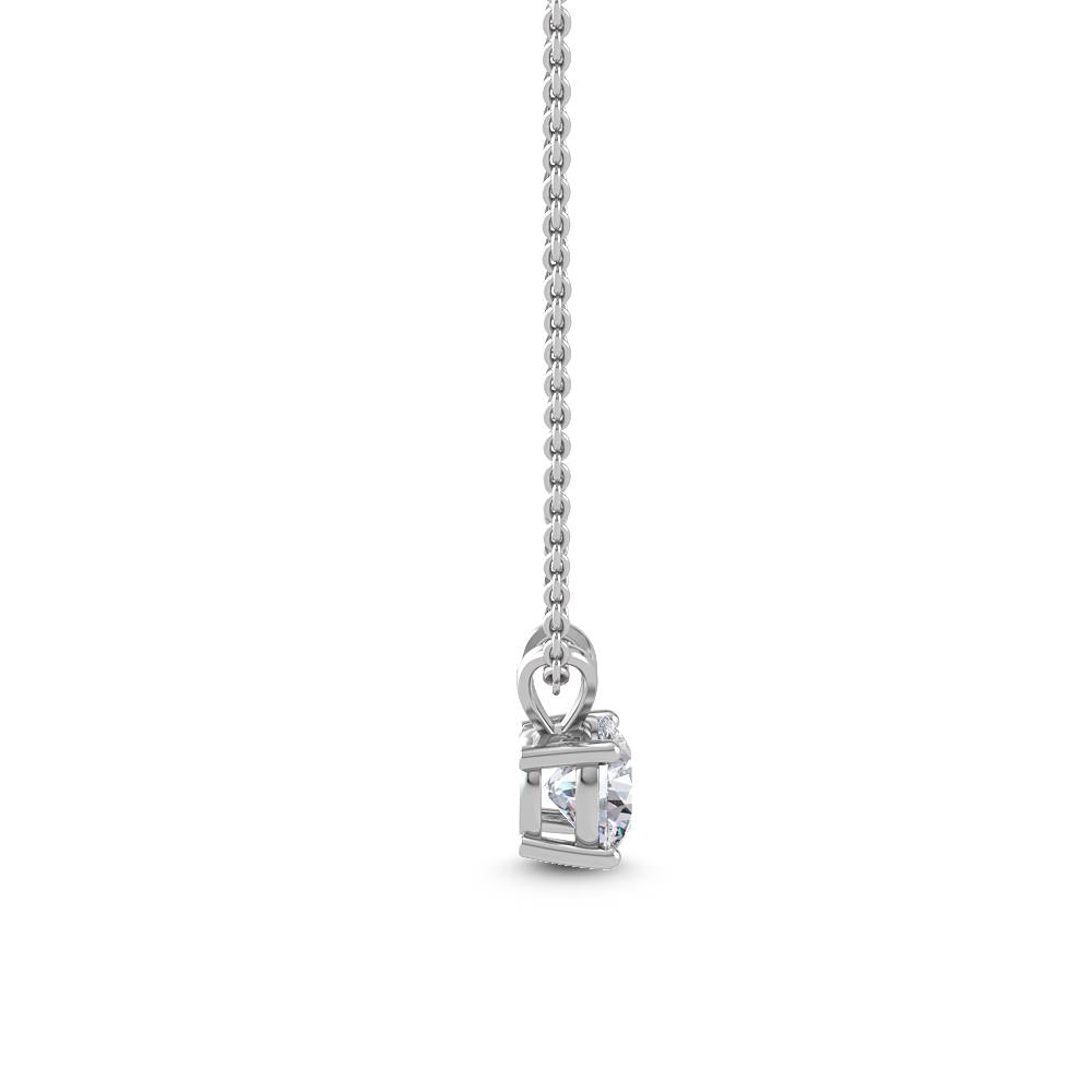9k White Gold 0.50ct Round Solitaire Pendant - Lab Grown Diamonds Australia