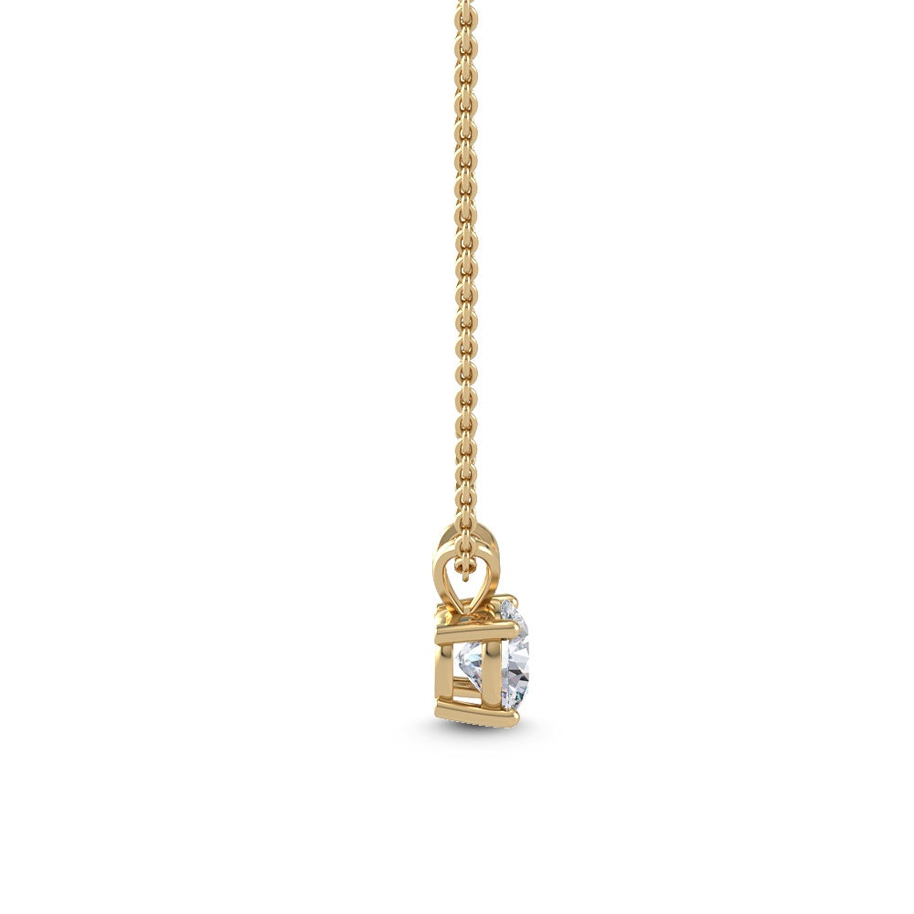 9k Yellow Gold 0.50ct Round Solitaire Pendant - Lab Grown Diamonds Australia
