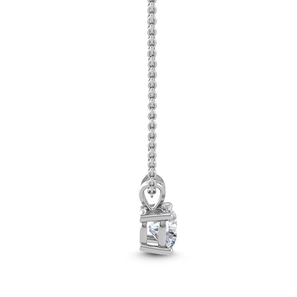 9k White Gold 0.25ct Round Solitaire Pendant