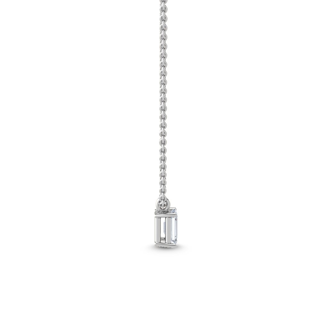 9k White Gold 0.25ct Round Solitaire Pendant - Lab Grown Diamonds Australia