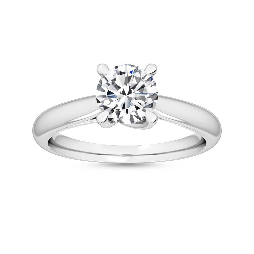 18K White Gold Lab Grown Solitaire Knot Ring ( Setting Only ) - Lab Grown Diamonds Australia