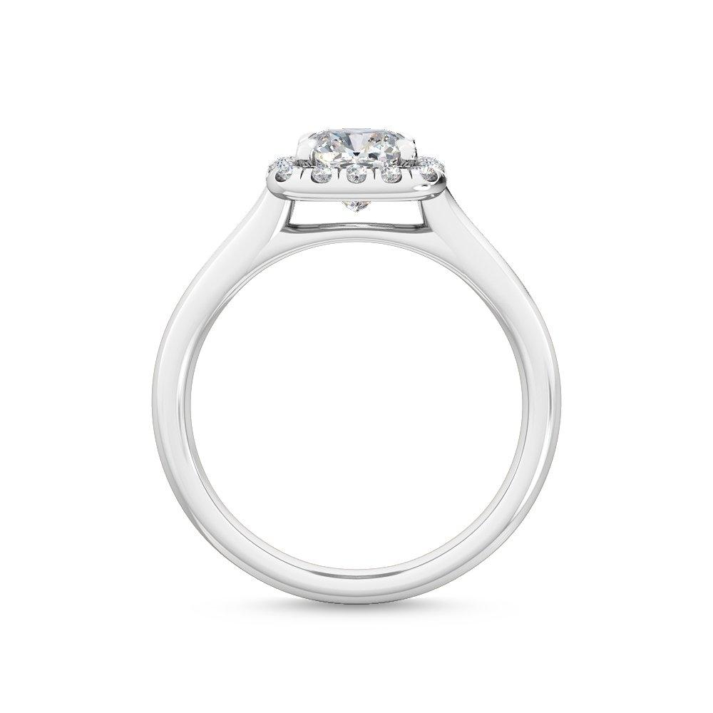 18K White Gold Lab Grown Halo Engagement Ring ( Setting Only ) - Lab Grown Diamonds Australia