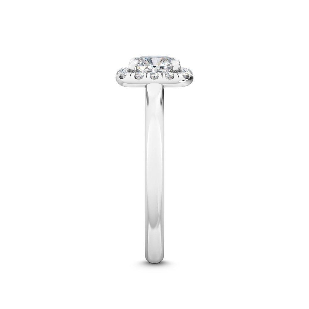 18K White Gold Lab Grown Halo Engagement Ring ( Setting Only ) - Lab Grown Diamonds Australia
