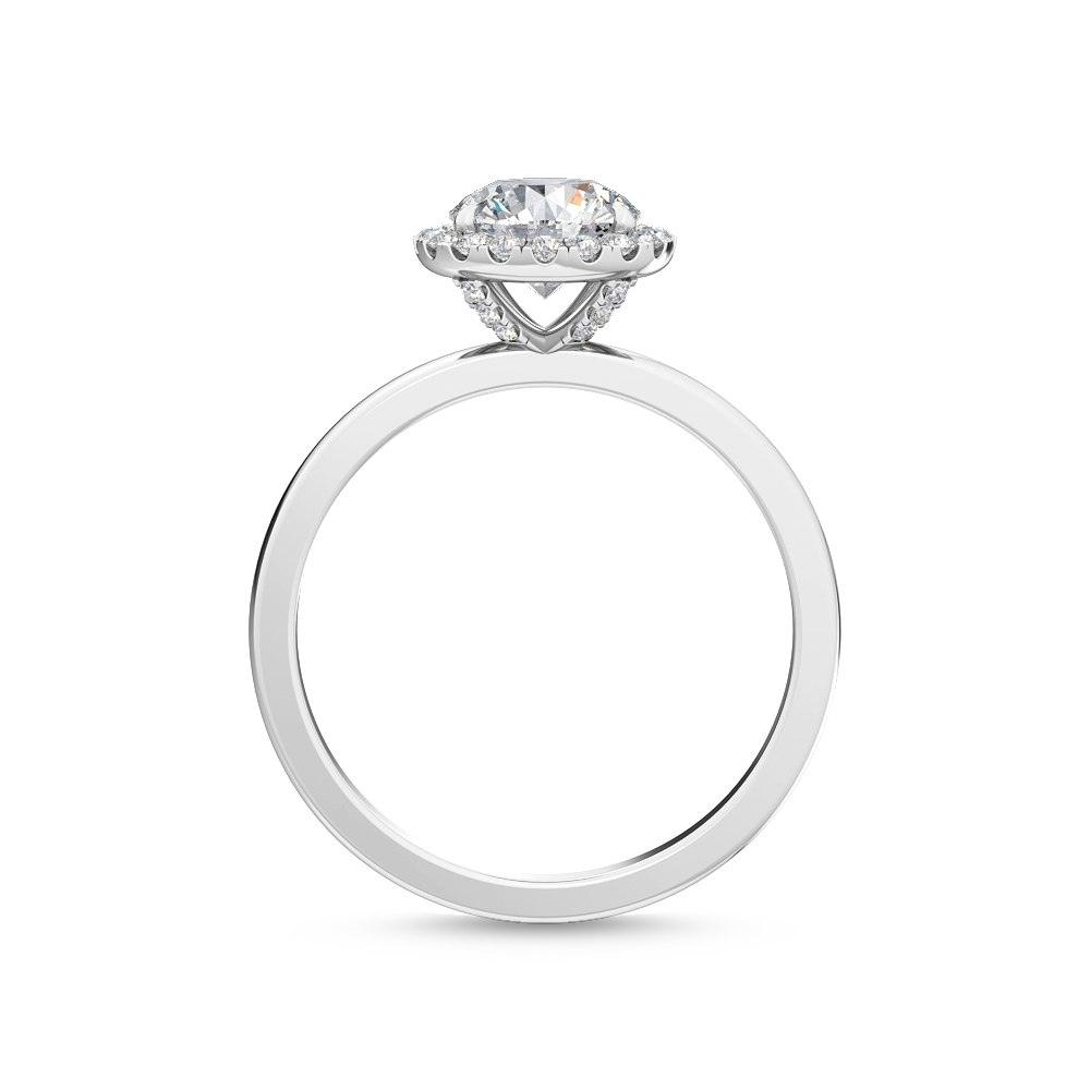 18K White Gold Lab Grown Halo Engagement Ring ( Setting Only ) - Lab Grown Diamonds Australia