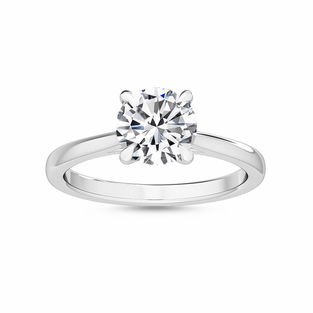 18K White Gold Lab Grown Solitaire Ring ( Setting Only ) - Lab Grown Diamonds Australia