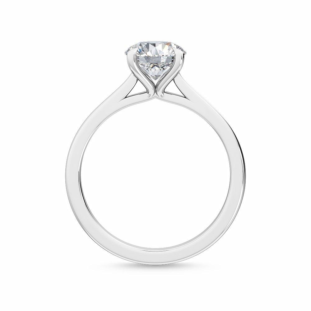 18K White Gold Lab Grown Solitaire Ring ( Setting Only ) - Lab Grown Diamonds Australia
