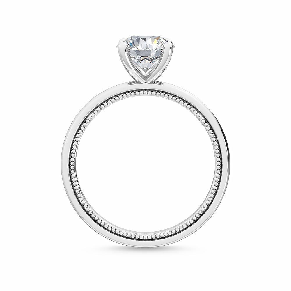 18K White Gold Lab Grown Solitaire Ring ( Setting Only ) - Lab Grown Diamonds Australia