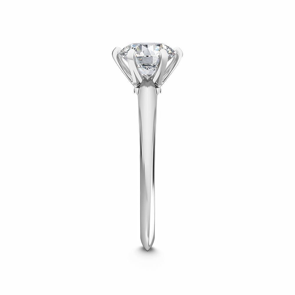 18K White Gold Lab Grown Knife Edged Solitaire Ring ( Setting Only ) - Lab Grown Diamonds Australia