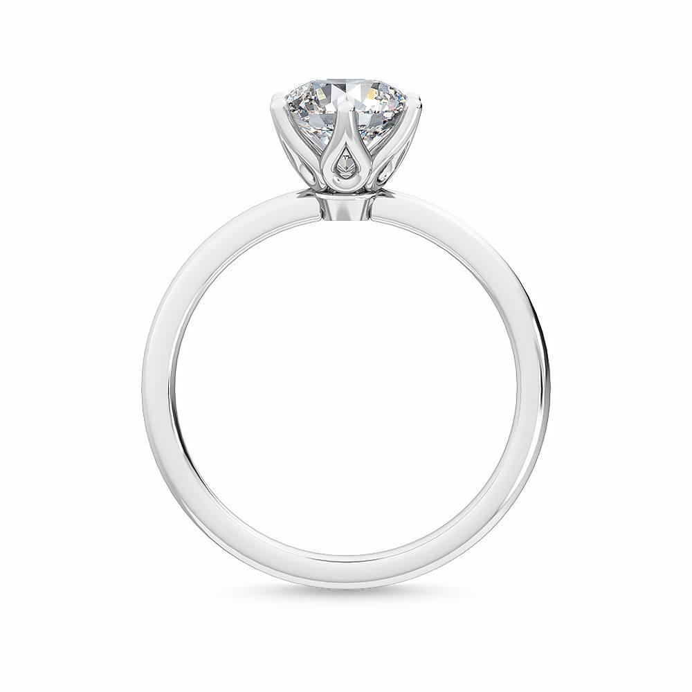 18K White Gold Lab Grown Solitaire Ring ( Setting Only ) - Lab Grown Diamonds Australia