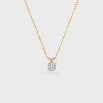 18k Yellow Gold 1ct Round Solitaire Pendant