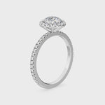 18K White Gold Lab Grown Halo Engagement Ring ( Setting Only )