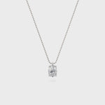 9k White Gold 0.25ct Oval Solitaire Pendant