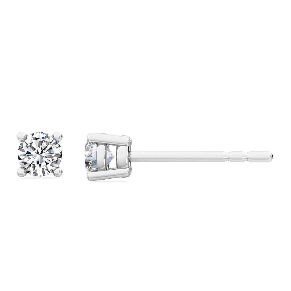 18K 0.05ctw Round Lab Grown Four Prong Studs - Lab Grown Diamonds Australia