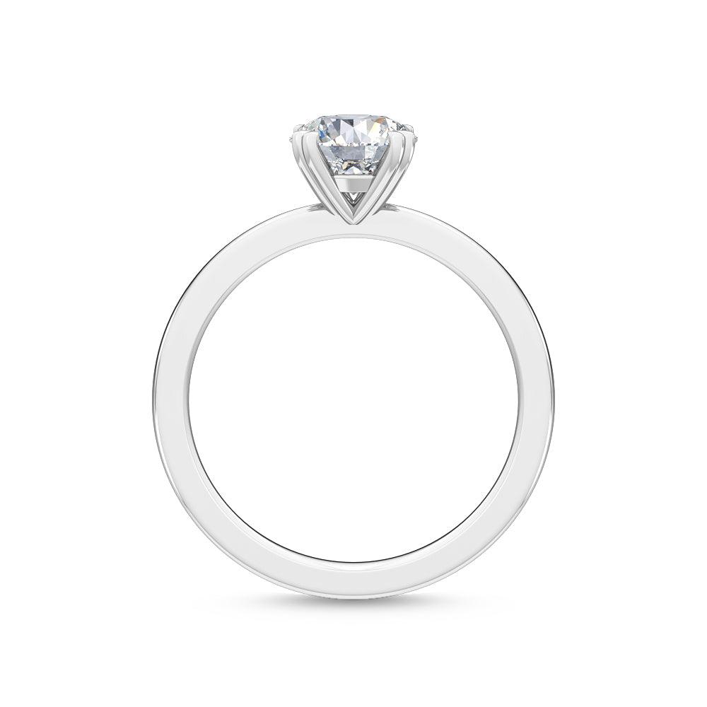 18K White Gold Lab Grown Double Claw Solitaire Ring ( Setting Only ) - Lab Grown Diamonds Australia