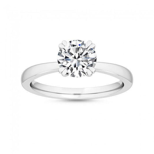 18K White Gold Lab Grown Double Claw Solitaire Ring ( Setting Only ) - Lab Grown Diamonds Australia