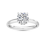 18K White Gold Lab Grown Four Claw Solitaire Hidden Halo Ring( Setting Only ) - Lab Grown Diamonds Australia