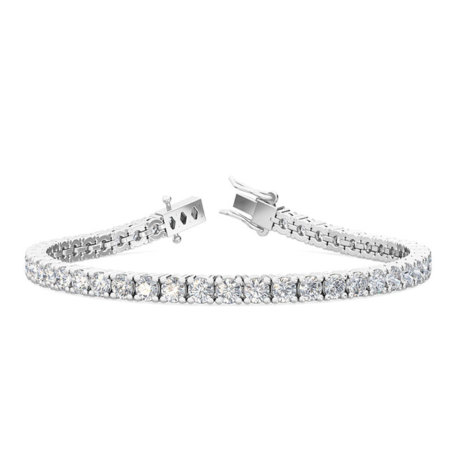 18K White Gold 7ct. tw. Lab Grown Diamond Tennis Bracelet - Lab Grown Diamonds Australia