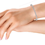 18K White Gold 5.8ct Princess Cut Lab Grown Diamond Tennis Bracelet - Lab Grown Diamonds Australia