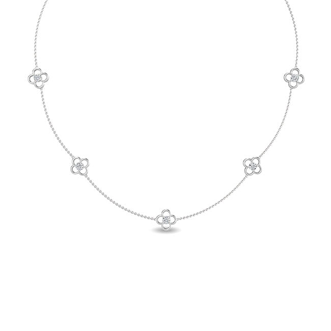 10k White Gold Lab Grown Diamond Necklace - Lab Grown Diamonds Australia