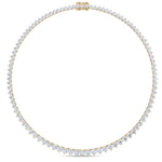 18k Yellow Gold 24ct Lab Grown Diamond Tennis Necklace - Lab Grown Diamonds Australia