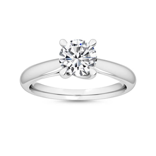 18K White Gold Lab Grown Solitaire Knot Ring ( Setting Only ) - Lab Grown Diamonds Australia