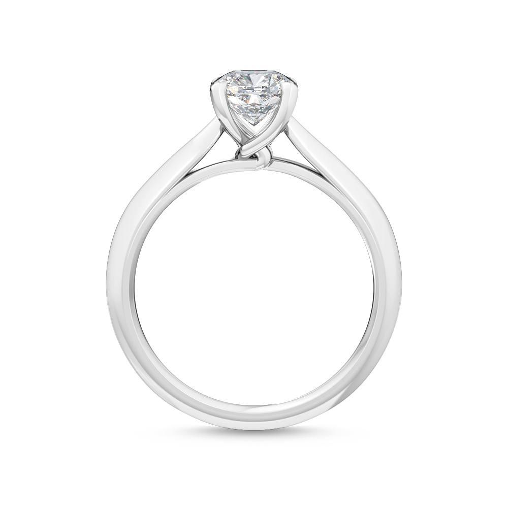 18K White Gold Lab Grown Solitaire Knot Ring ( Setting Only ) - Lab Grown Diamonds Australia