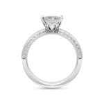 18k White Gold Princess Cut Vintage Engagement Ring ( Setting Only ) - Lab Grown Diamonds Australia