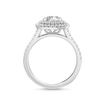 18K White Gold Lab Grown Double Halo Engagement Ring ( Setting Only ) - Lab Grown Diamonds Australia