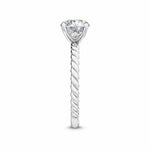 18K White Gold Lab Grown Twist Solitaire Ring ( Setting Only ) - Lab Grown Diamonds Australia
